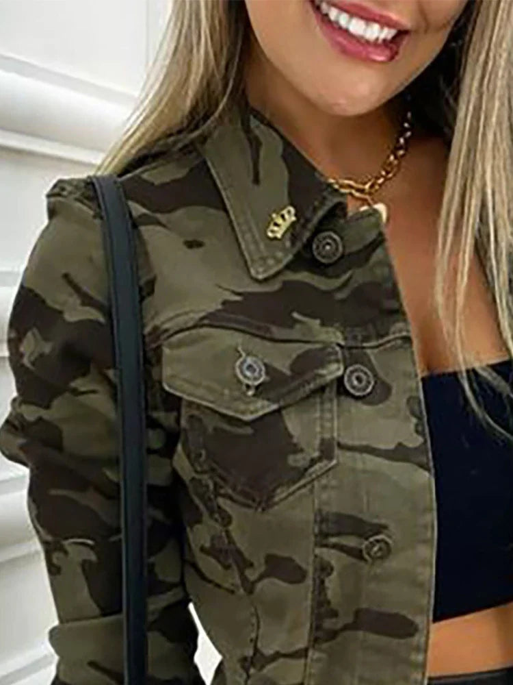 Lillymoda | Amber - Stylische Camouflage Jacke