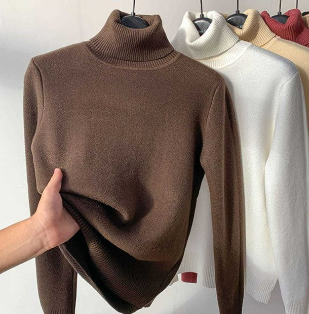 Strickpullover mit Rollkragen für Frauen