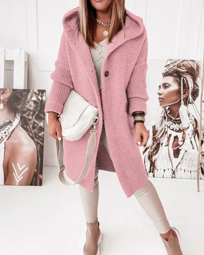 Lillymoda | Genevieve - Lässige Strickjacke mit Kapuze