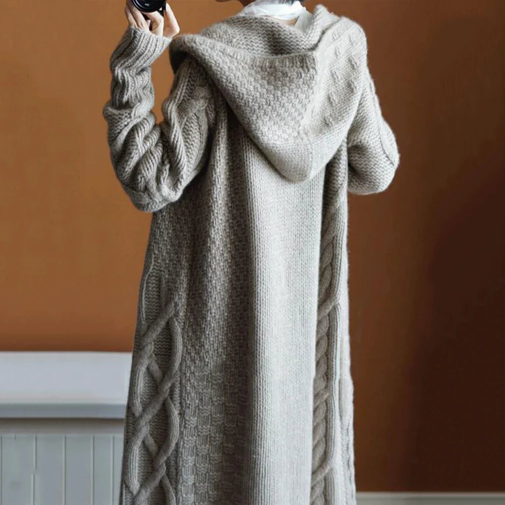 Lillymoda | Charlotte - Lässiger Strickcardigan mit Kapuze