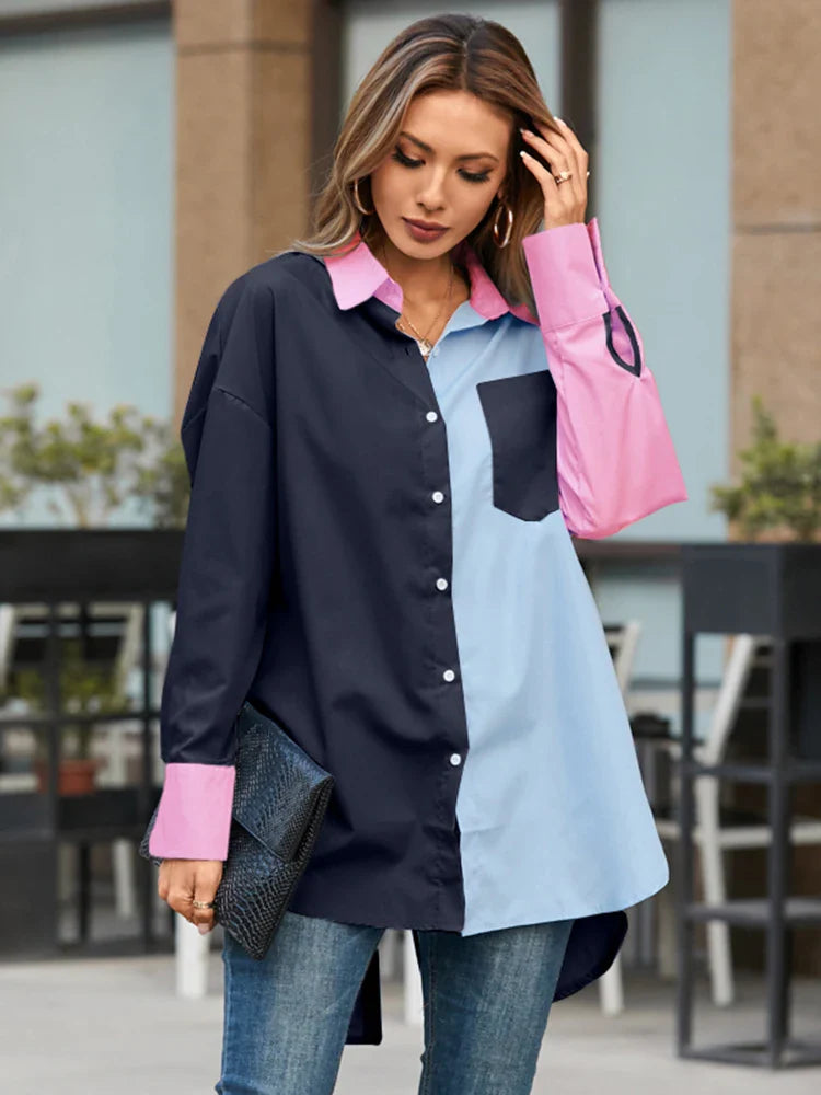 Lillymoda | Alaya - Lässige Knöpfe Vintage Tops