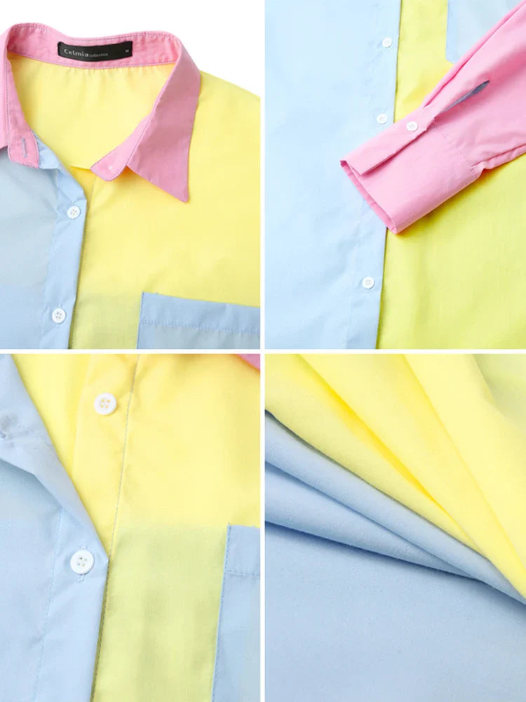 Lillymoda | Alaya - Lässige Knöpfe Vintage Tops