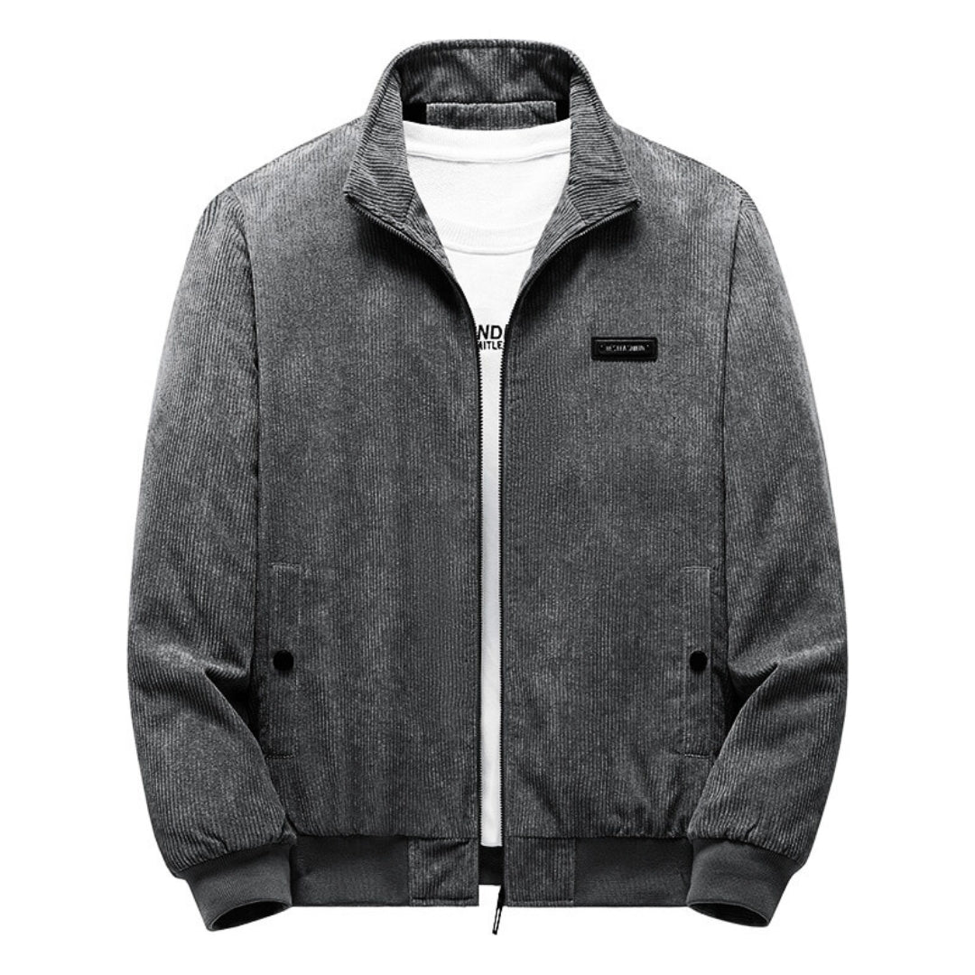 Cordjacke | mit Fleece gefüttert | mit Reißverschluss | Jacke mit Sherpa | Bomberjacke für Herren