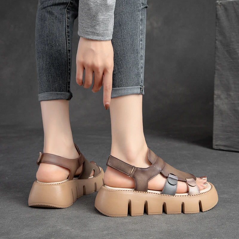 Feliciaelle - Handgemachte Echte Leder Sandalen