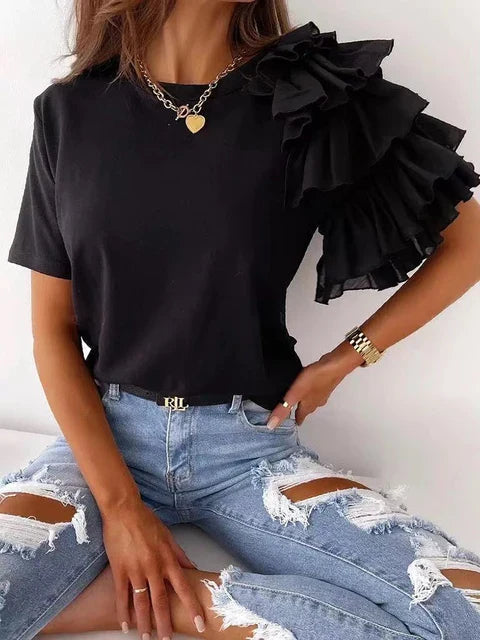 Lillymoda | Charm - Schickes Top mit Volantärmeln