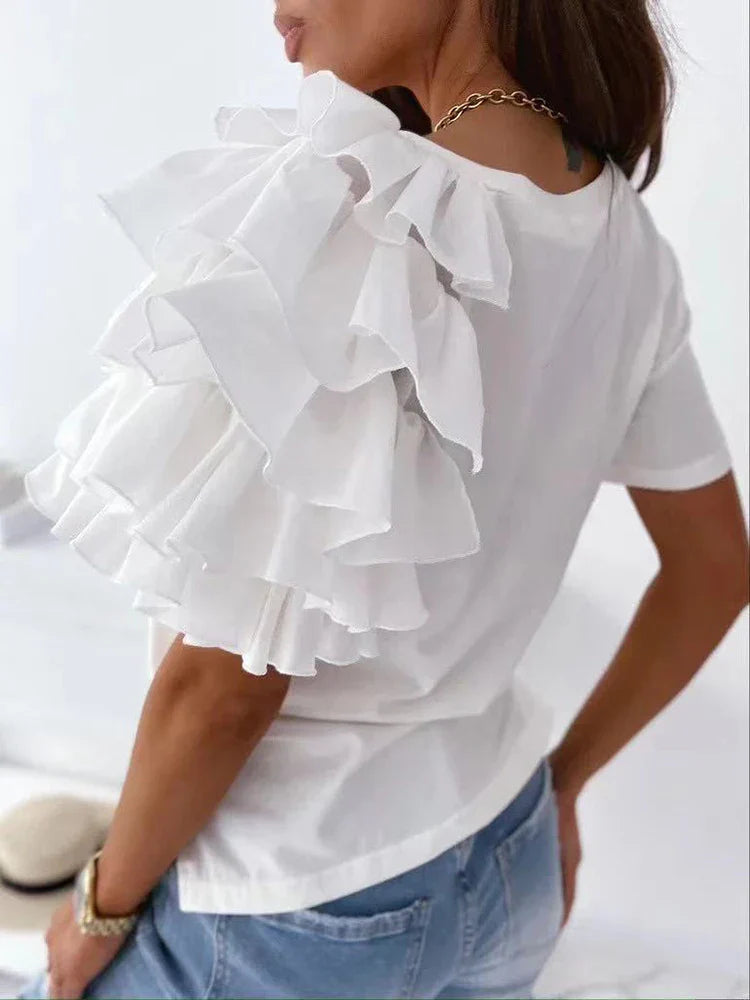 Lillymoda | Charm - Schickes Top mit Volantärmeln