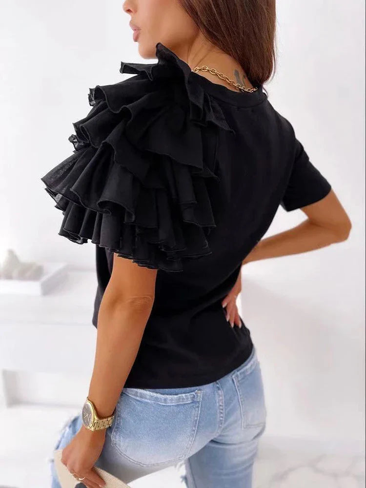 Lillymoda | Charm - Schickes Top mit Volantärmeln
