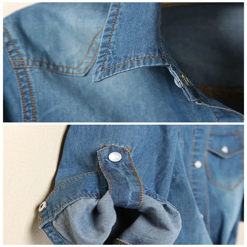 Lillymoda | Charlene - Lässiges Denim-Cropped-Top