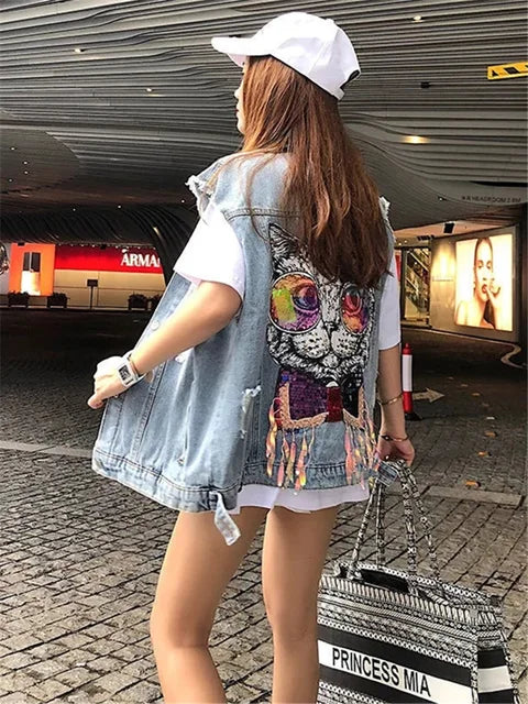 Lillymoda | Alice - Lässige Lockere Jeansweste