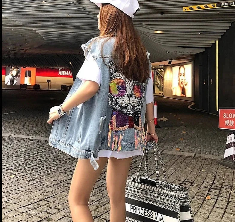 Lillymoda | Alice - Lässige Lockere Jeansweste