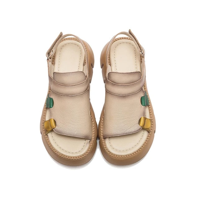 Feliciaelle - Handgemachte Echte Leder Sandalen