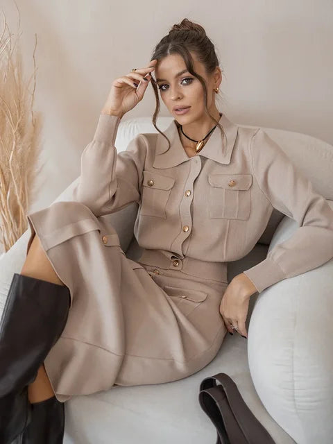 Lillymoda | Amalia - Elegantes Strickset [Blazer+Hosen]