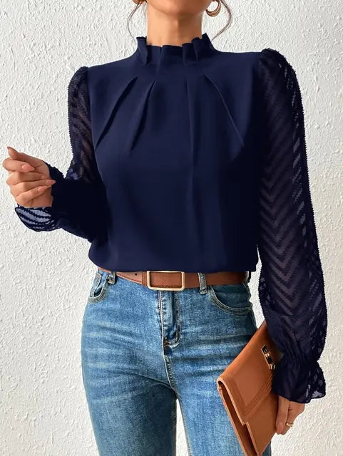 Lillymoda | Amaia - Lässiges Top mit Rüschenärmeln