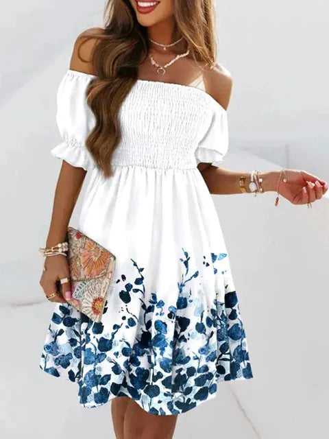 Lillymoda | Ivory - Elegantes schulterfreies Minikleid