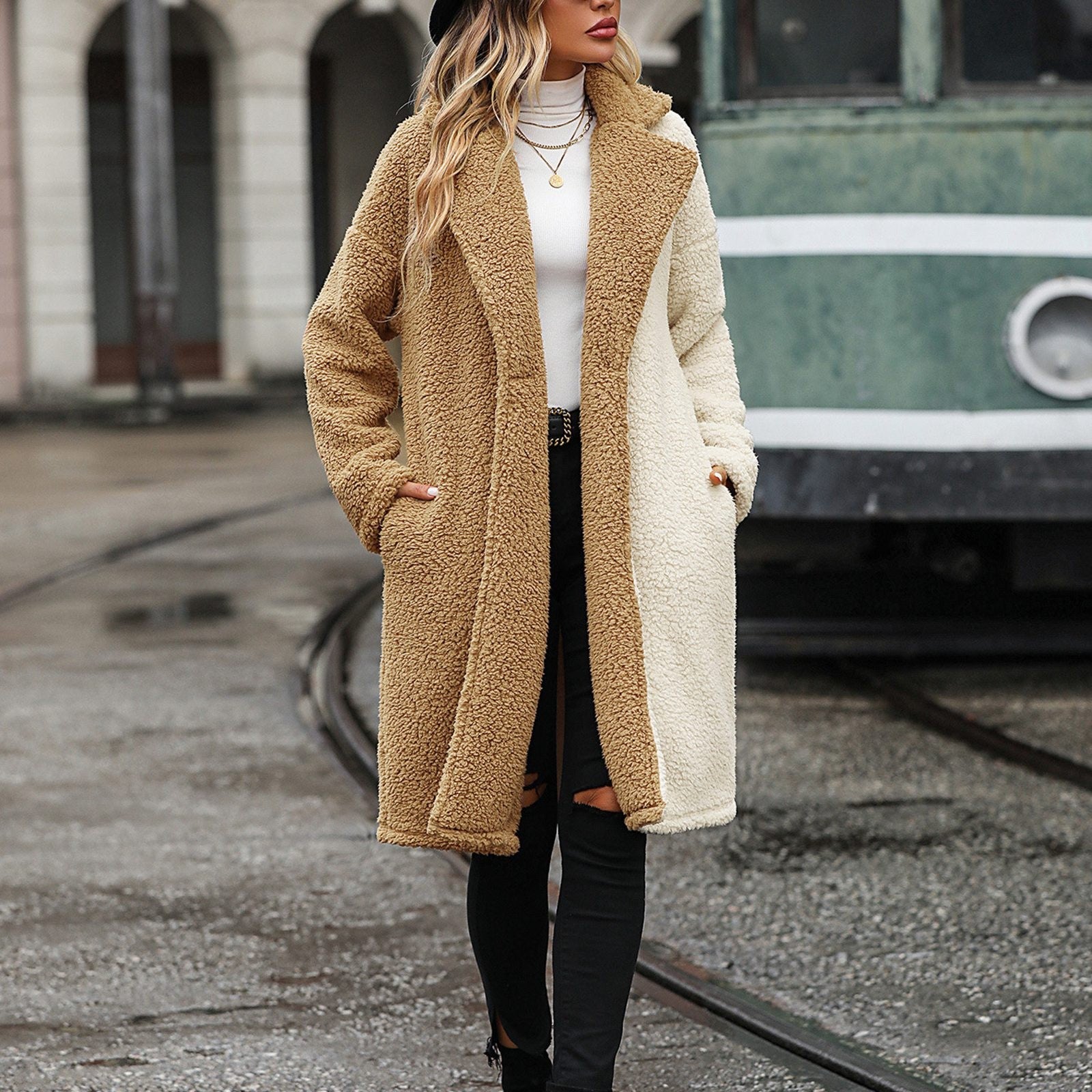 Lillymoda | Ellie - Edle zweifarbige Teddyjacke