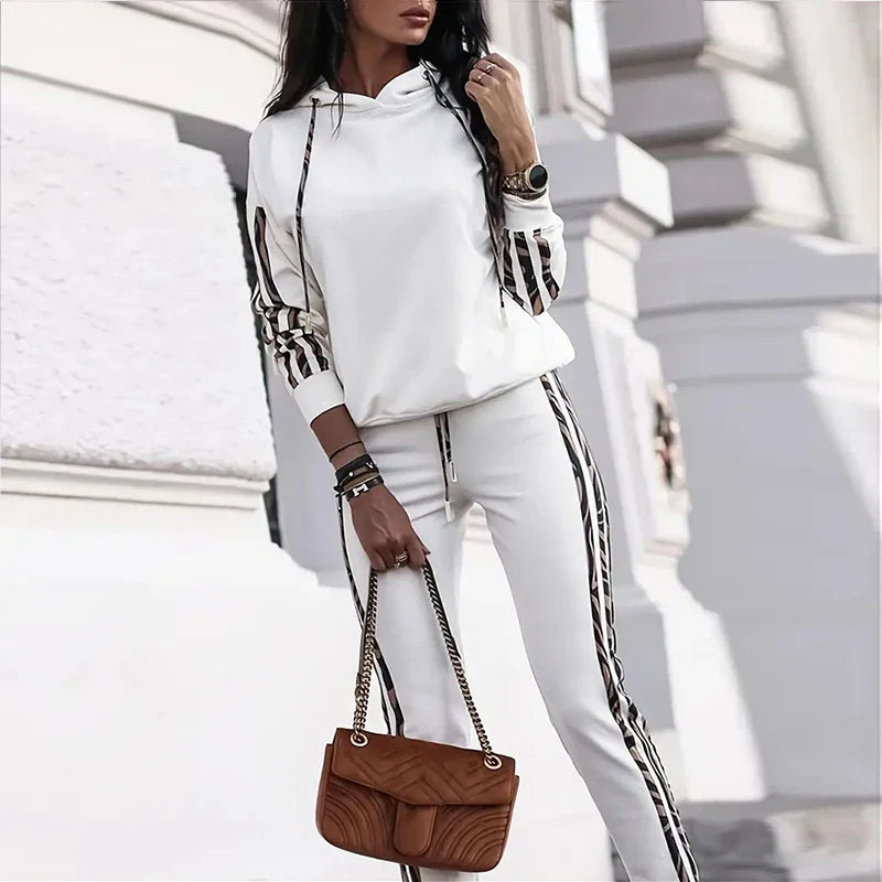 Lillymoda | Diana - Trendy Stripes Trainingsanzug [Jacke+Hose]