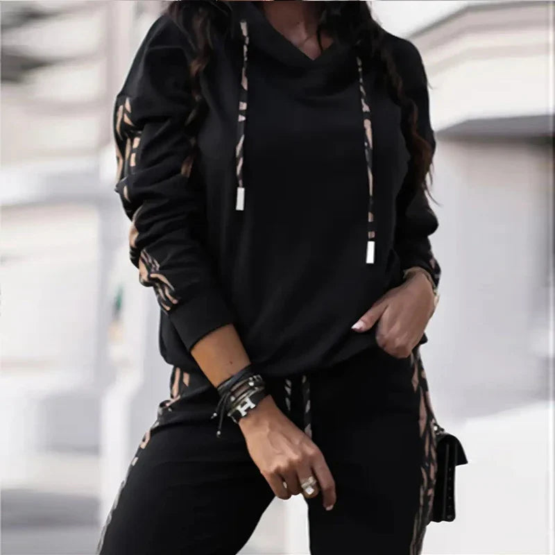 Lillymoda | Diana - Trendy Stripes Trainingsanzug [Jacke+Hose]