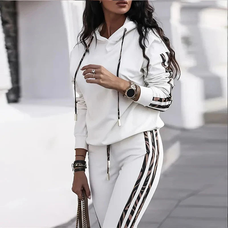 Lillymoda | Diana - Trendy Stripes Trainingsanzug [Jacke+Hose]