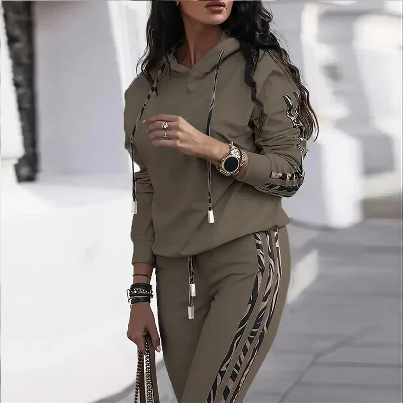 Lillymoda | Diana - Trendy Stripes Trainingsanzug [Jacke+Hose]