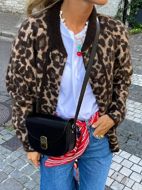 Lillymoda | Cassidy - Stylischer Mantel mit Leopardenmuster