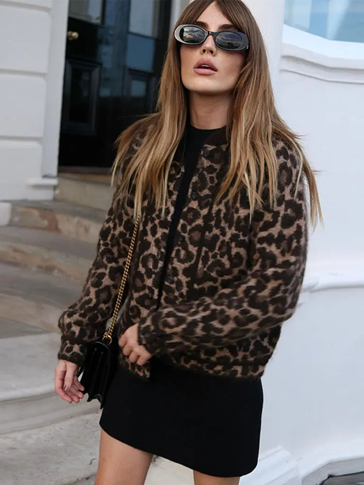 Lillymoda | Cassidy - Stylischer Mantel mit Leopardenmuster