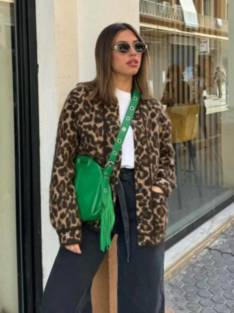 Lillymoda | Cassidy - Stylischer Mantel mit Leopardenmuster