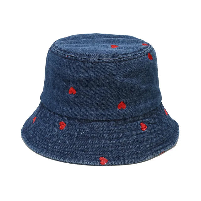 Unisex Fischerhut aus gewaschenem Vintage-Denim
