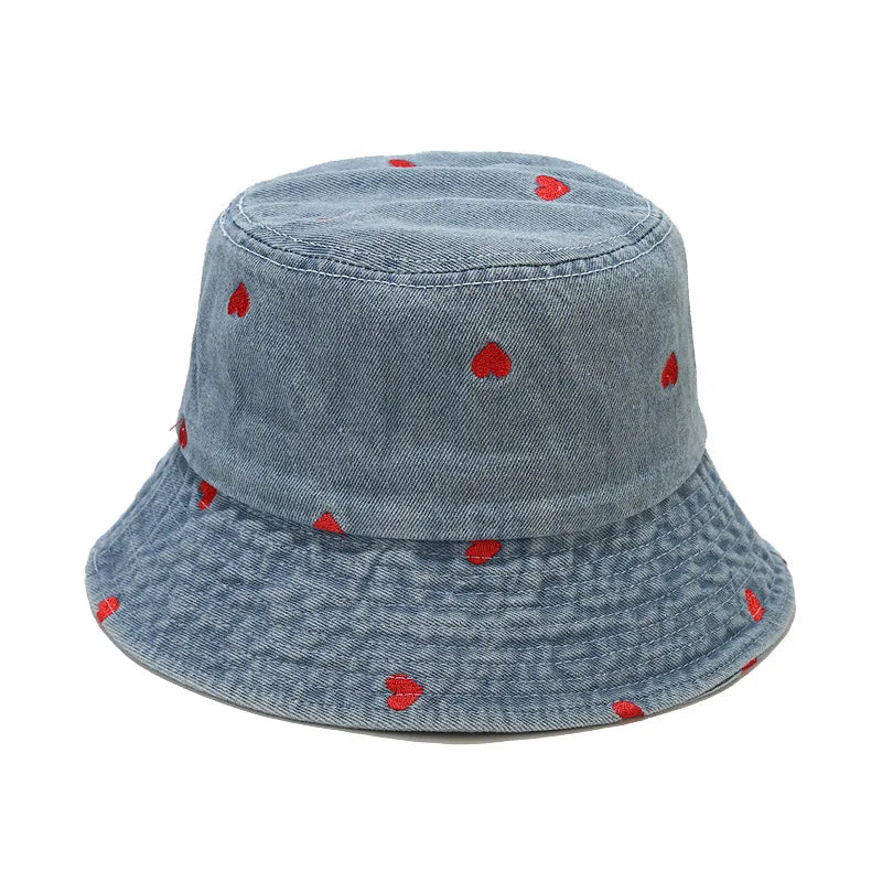 Unisex Fischerhut aus gewaschenem Vintage-Denim