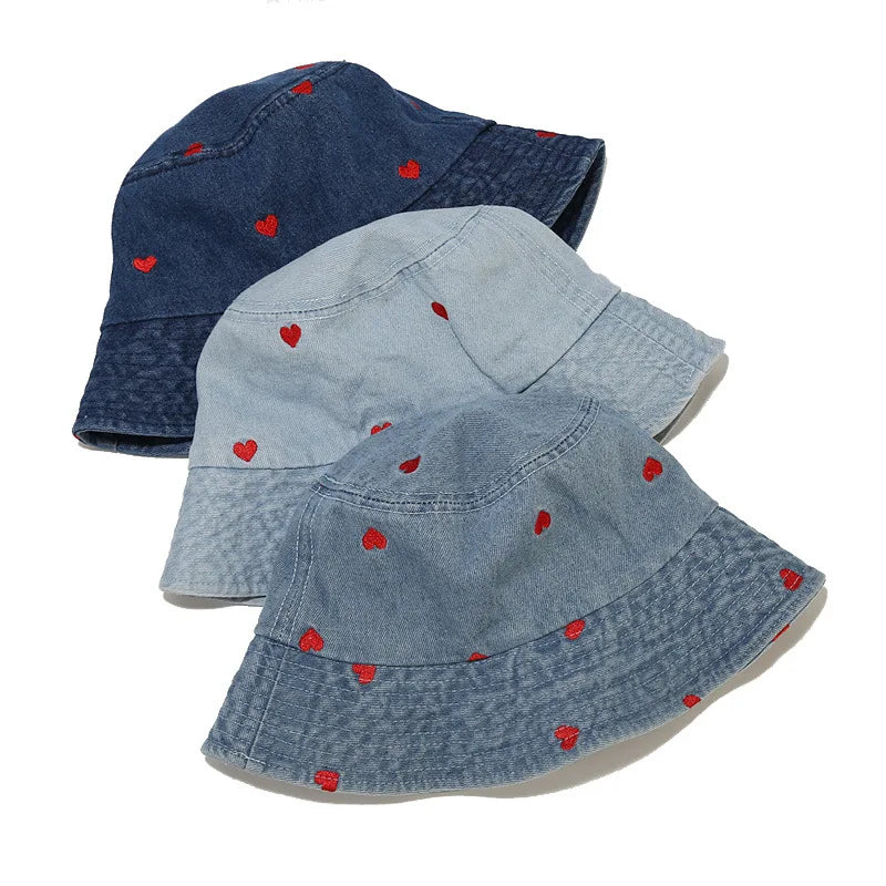 Unisex Fischerhut aus gewaschenem Vintage-Denim