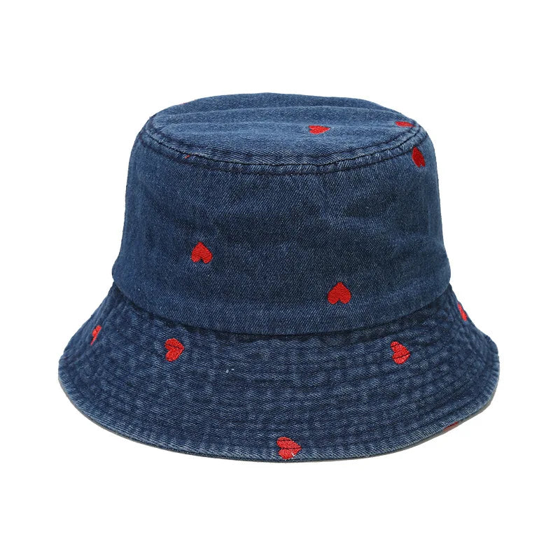 Unisex Fischerhut aus gewaschenem Vintage-Denim