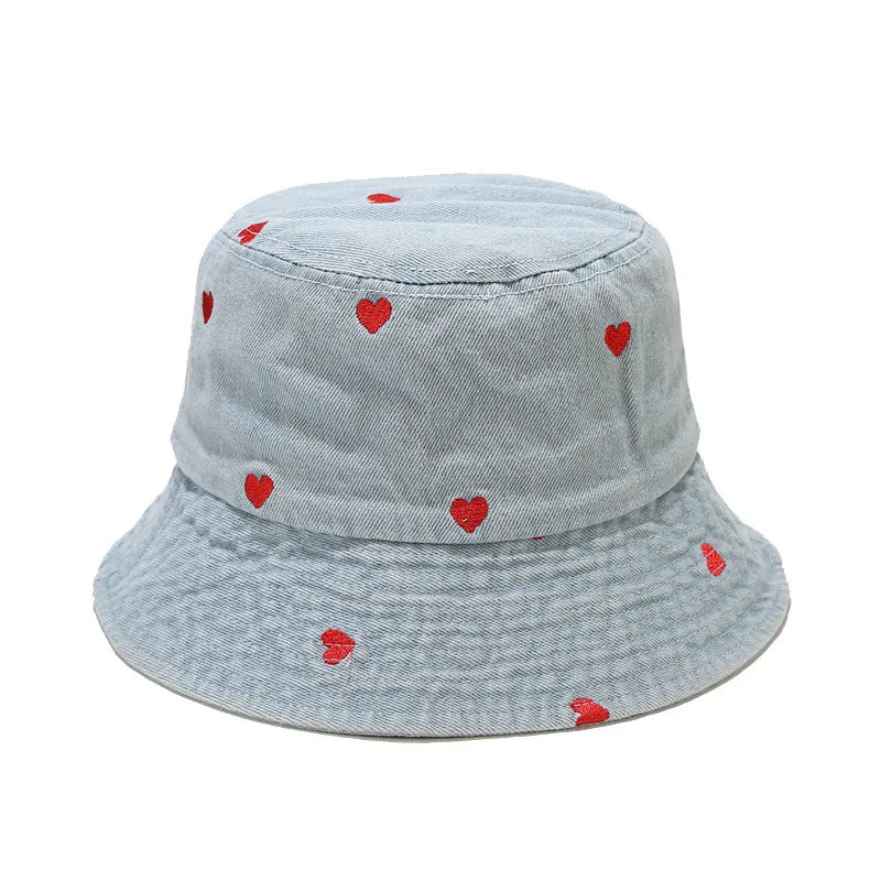 Unisex Fischerhut aus gewaschenem Vintage-Denim