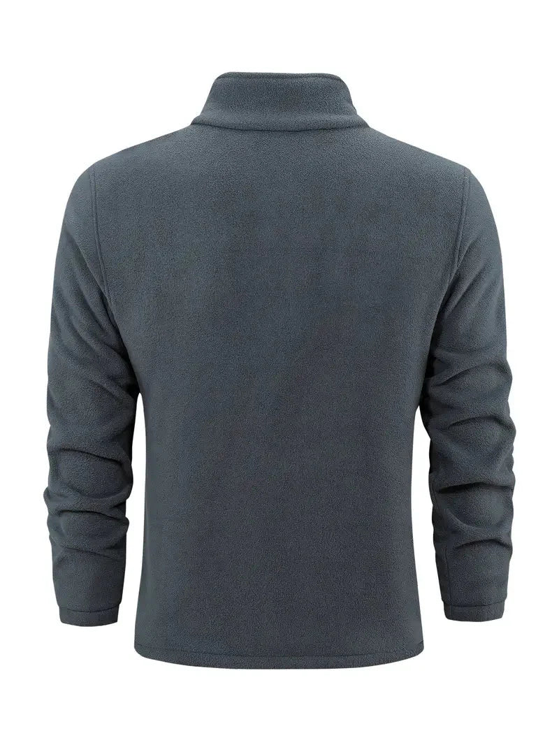 Fleecejacke – durchgehender Reißverschluss – Stehkragen – Fleece mit Reißverschluss – Herrenbekleidung