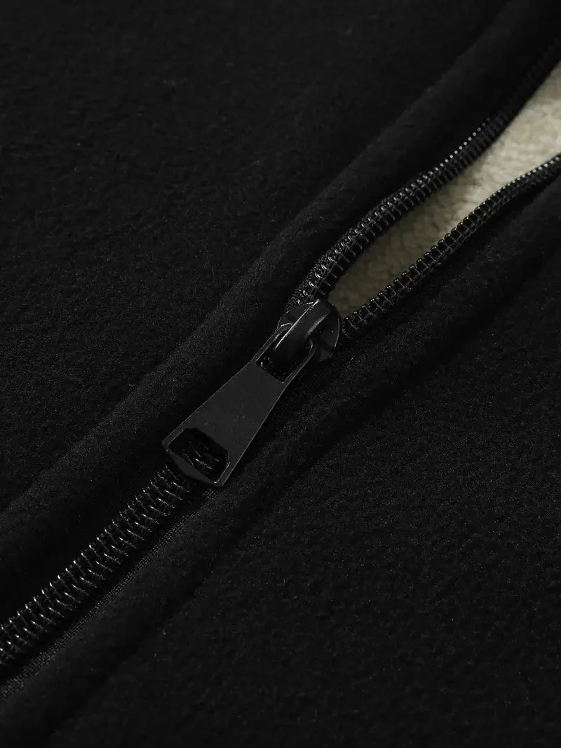 Fleecejacke – durchgehender Reißverschluss – Stehkragen – Fleece mit Reißverschluss – Herrenbekleidung