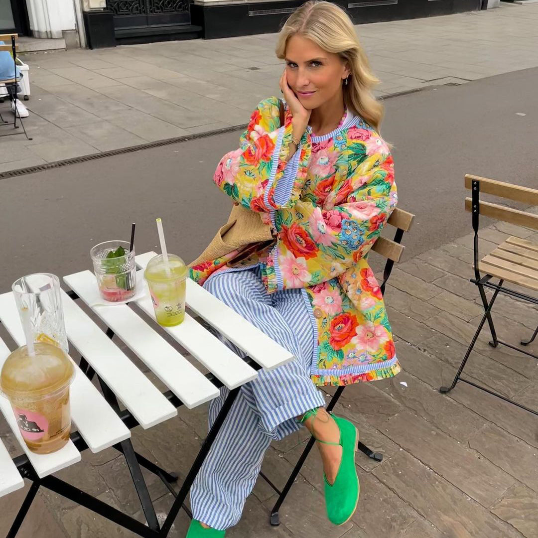 Lillymoda | Brylee - Stylische bedruckte Steppjacke