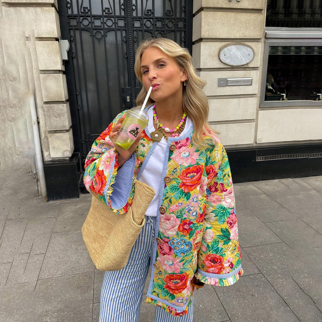 Lillymoda | Brylee - Stylische bedruckte Steppjacke