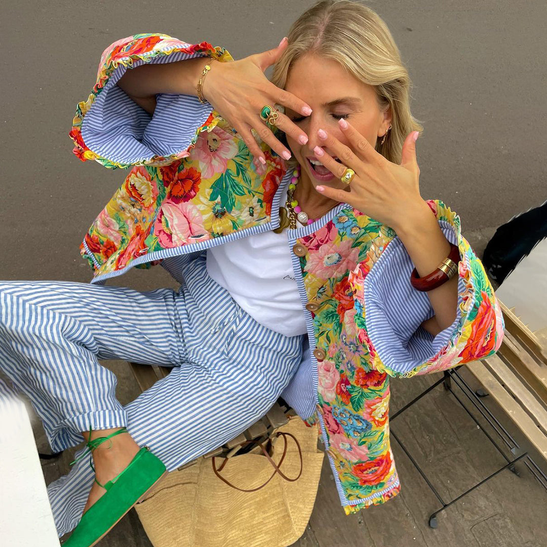 Lillymoda | Brylee - Stylische bedruckte Steppjacke