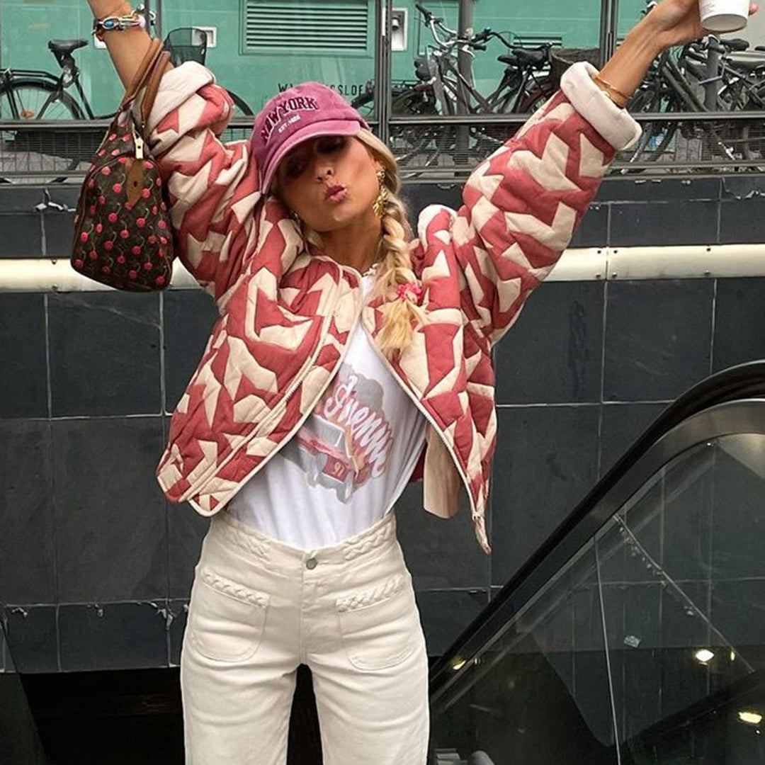 Lillymoda | Brylee - Stylische bedruckte Steppjacke
