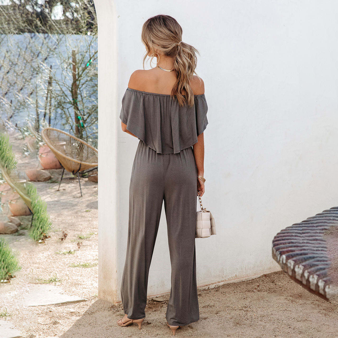 Shine - Eleganter Schulterfreier Jumpsuit