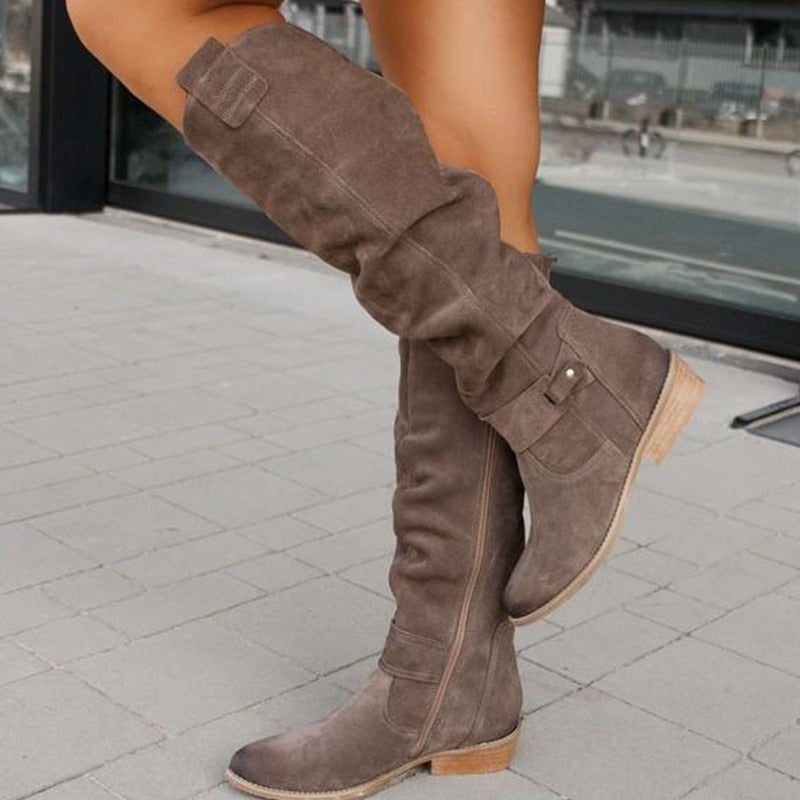 Lillymoda | Alice - Bequeme Warme Wildlederstiefel für Frauen
