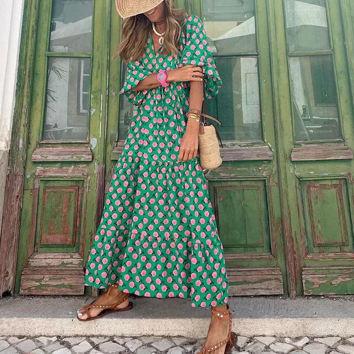 Lillymoda | Carmen - Lässiges bedrucktes Kleid mit fließendem Schnitt