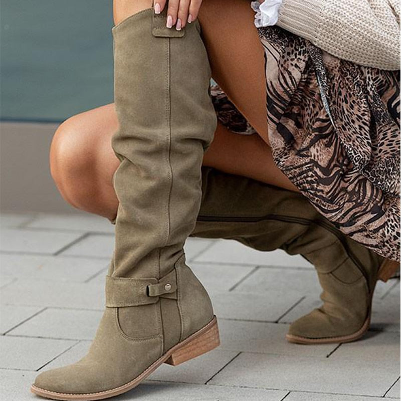 Lillymoda | Alice - Bequeme Warme Wildlederstiefel für Frauen