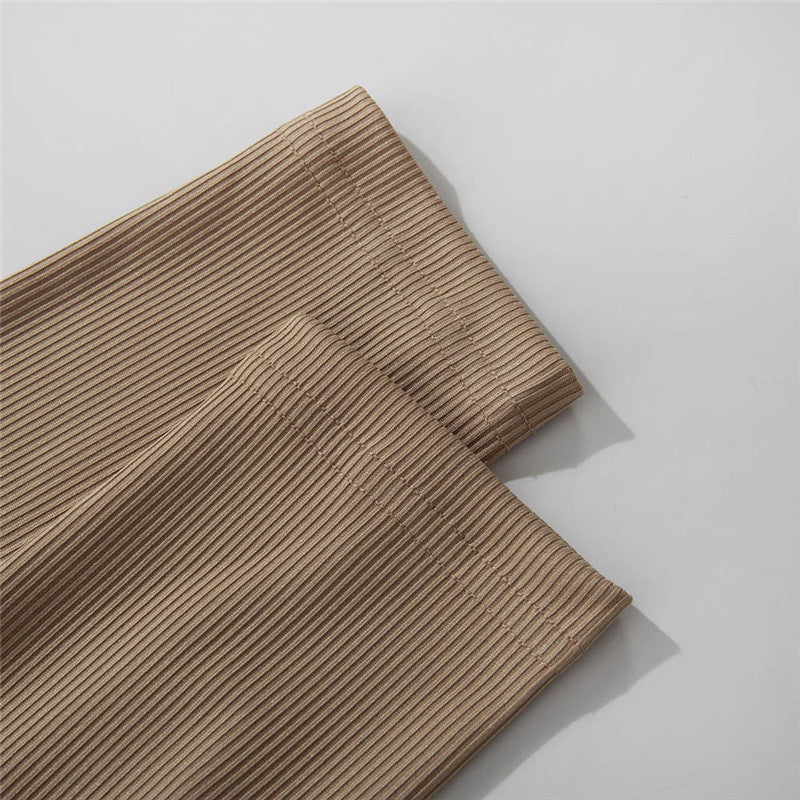 Beiges Damen-Shirt mit Cut-Out