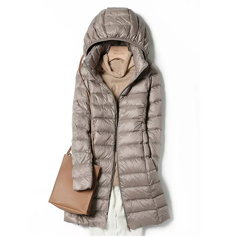 Lillymoda | Aubrey - Lange Leichte Kapuzenjacke