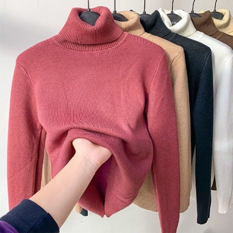 Strickpullover mit Rollkragen für Frauen