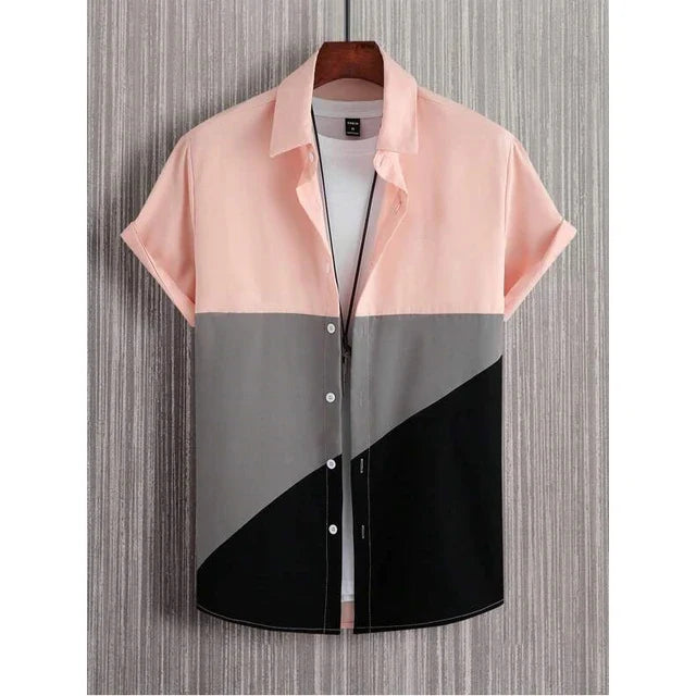 AlohaMode Herren Patchwork Hawaii-Hemd