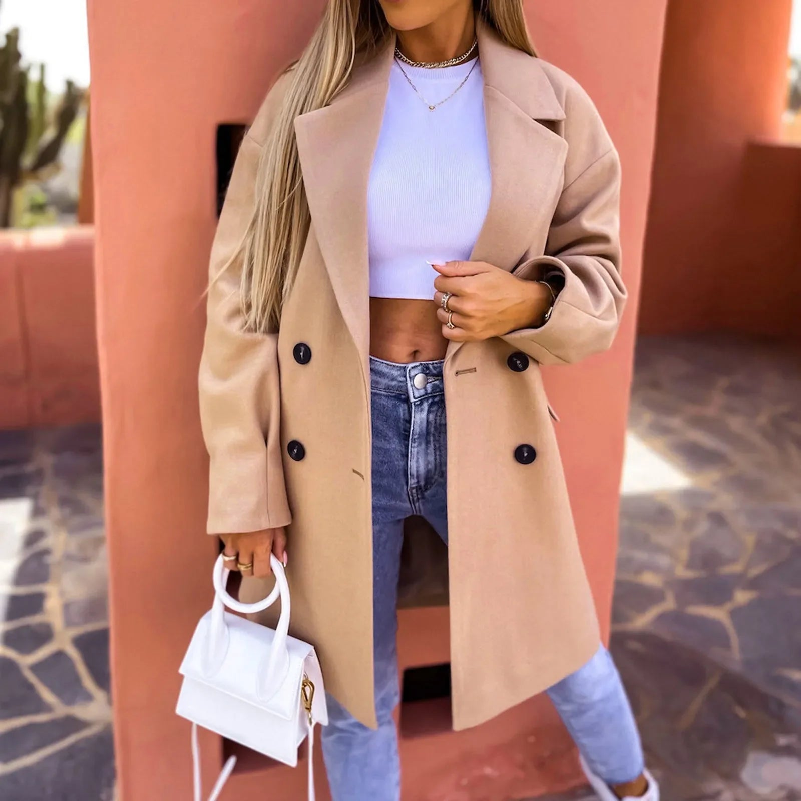 Lillymoda | Alison - stylischer Trenchcoat in mittlerer Länge