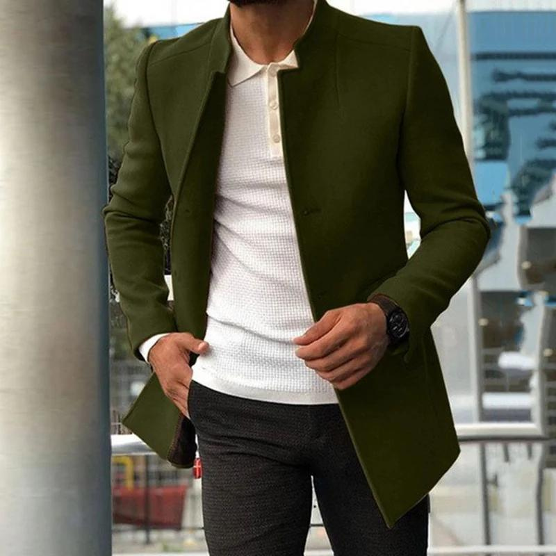 Herrenjacke – Mit Knopfleiste – Stilvoll – Herbstjacke – Einreihiger Mantel