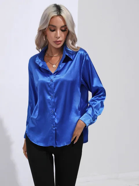 Lillymoda | Elizabeth - Stilvoll Elegante Satinbluse
