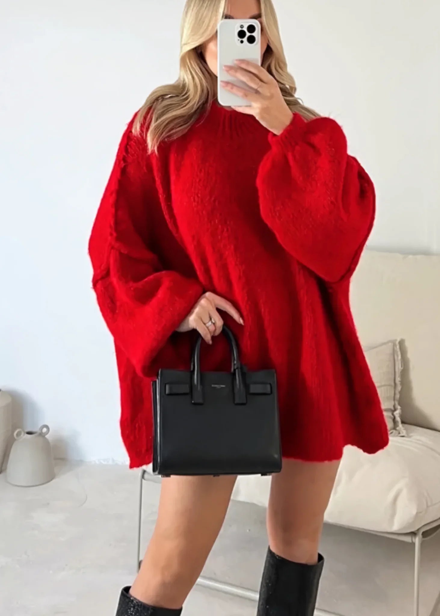 Lillymoda | Briley - Übergroßer Pullover mit O-Ausschnitt aus Strick