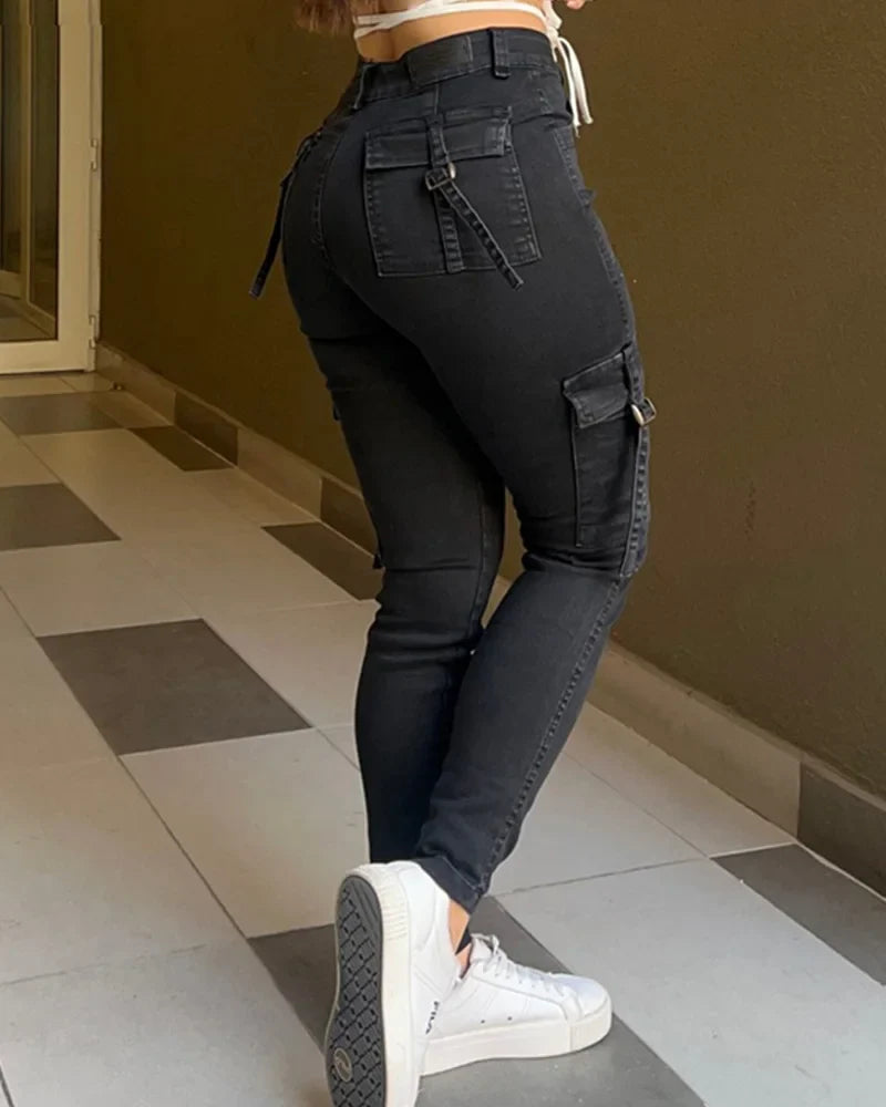 Rosalina - Vintage High Waist Skinny Jeans